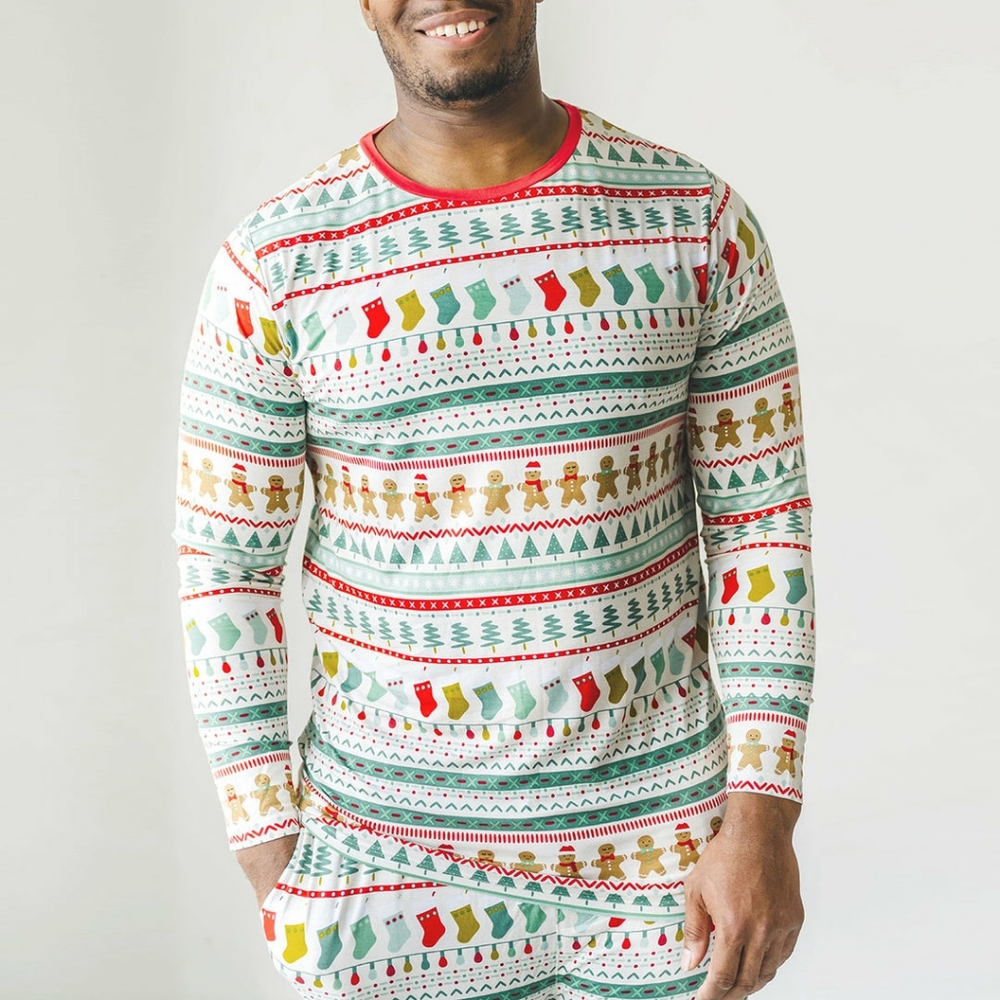 Little Sleepies Mens Fair Isle Pajama Top XL